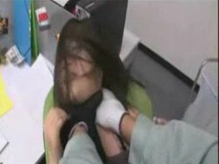 Asian Girl Gets Pounded by Sneaky Thief in Empty Office and Can't Get Enough