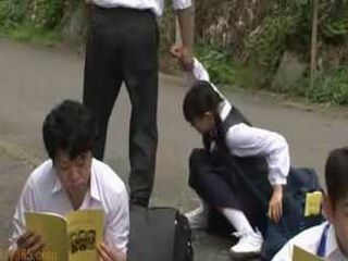 Tokyo Schoolgirl's Filthy Nature Fuck with Nippon Teacher on Field Trip