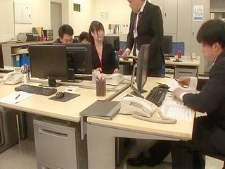 Japanese Office Fucktoy Experiencing Copious Cum Dump with Nippon Toyboy