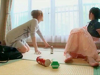 Japanese lesbian threesome passionately fucking outdoors in Tokyo and Nippon.