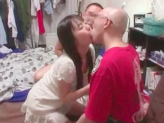 Sex-crazed Japanese babe from Tokyo gets double-penetrated by two massive Nippon cocks in a XXX porn video.