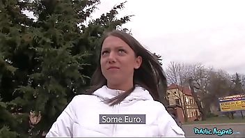 PublicAgent - teen college babe with tight petite body experiences her first huge cock in hotel room